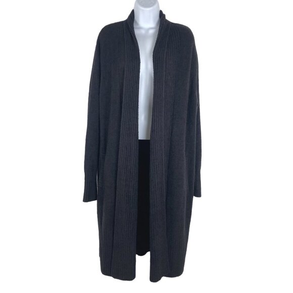 Barefoot Dreams Sweaters - Barefoot Dreams Long Cardigan Sweater 1X Petite Cozy Chic Lite Catalina Black